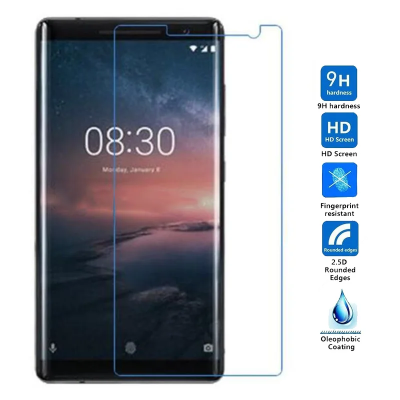 Пленка из закаленного стекла для Nokia 8 Sirocco 6 2018 7 PLUS 1 9 HD 2.5D H защитная пленка экрана