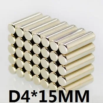 

10pcs/lot Cylinder magnet 4*15 mm N35 Strong Disc NdFeB Rare Earth Magnet 4x15 Neodymium Magnets 4mm x 15mm