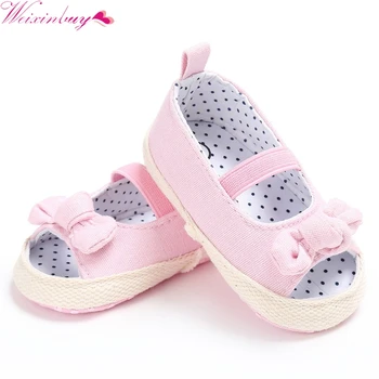 

2018 Summer Baby Sandals Baby Girls Shoes Bow Cotton Cute Soft Baby Sandals Fashion Casual Baby Girls Shoes