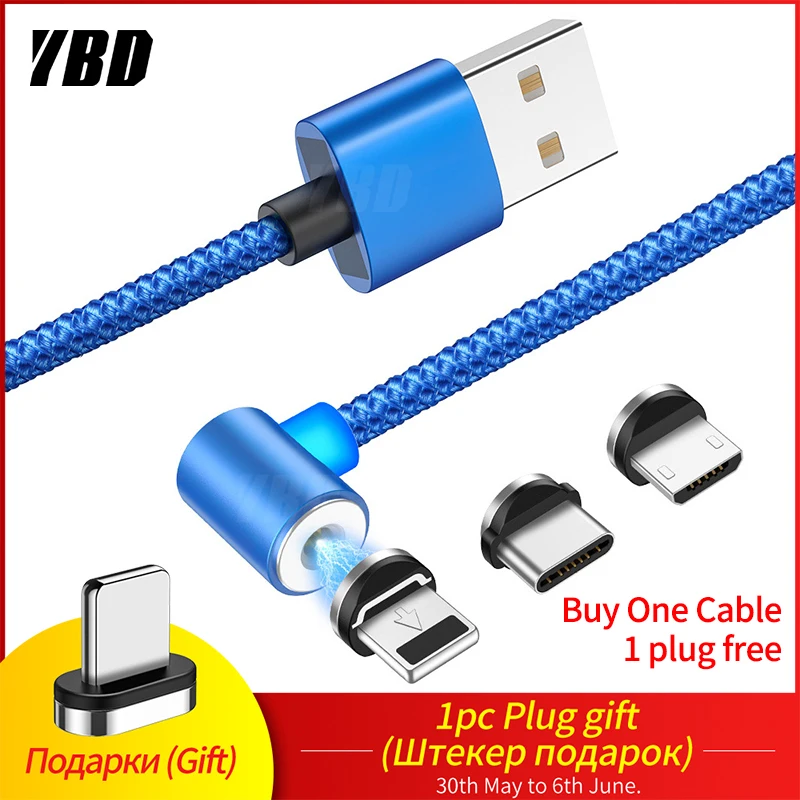 

YBD Magnetic USB Charging Cable for Xiaomi Redmi Note 7 Mi9 Micro USB C Cable USB Wire for iPhone Charger Samsung Huawei Oneplus