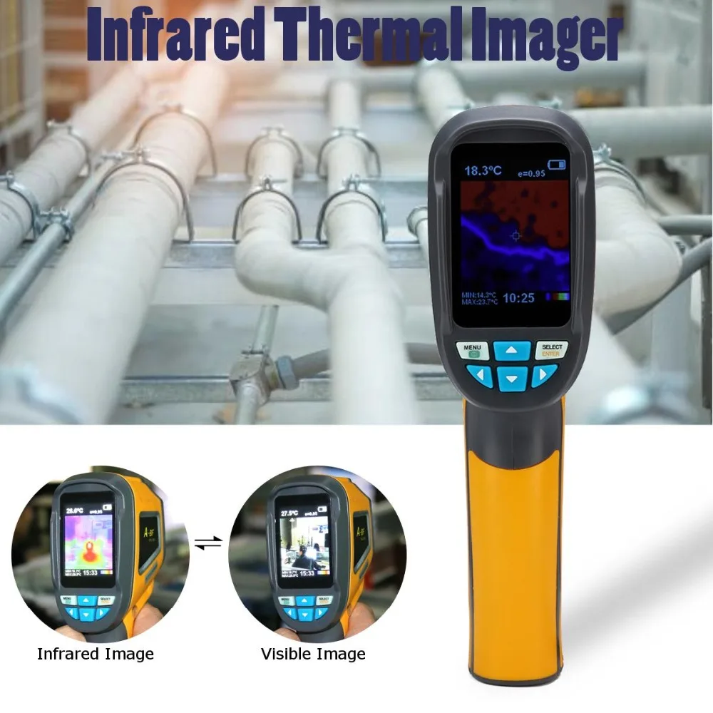 

Infrared Thermometer Handheld Thermal Imaging Camera HT-02D Portable IR Thermal Imager Infrared Imaging Device