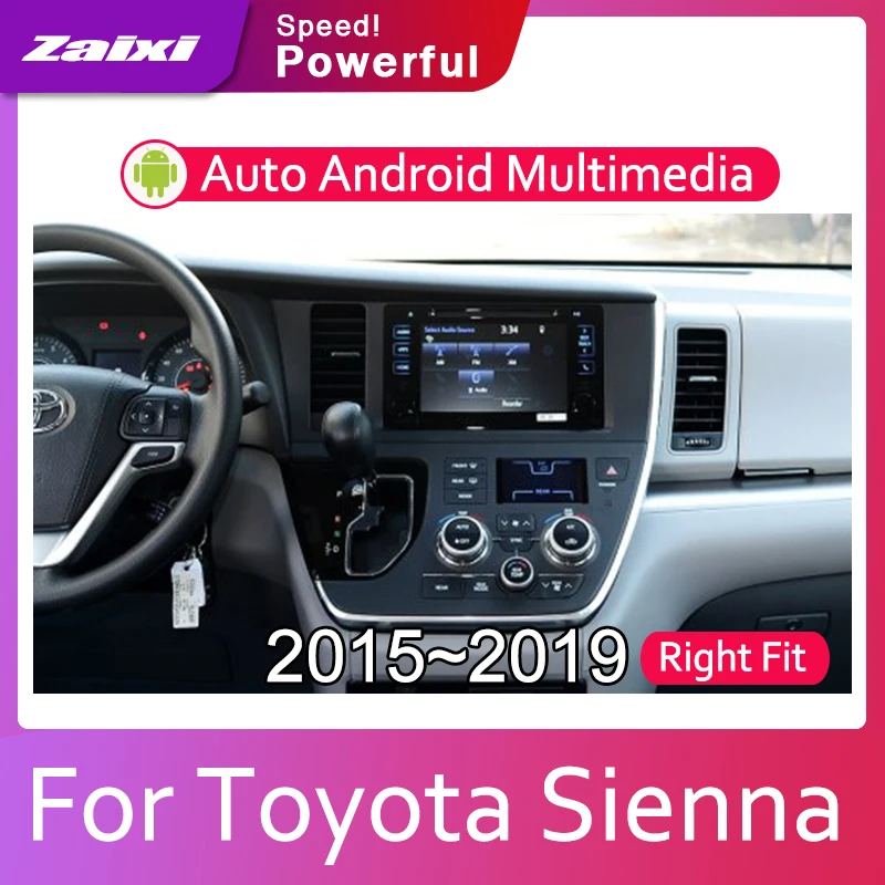 ZaiXi 2din автомобильный мультимедийный Android Авторадио автомобильный проигрыватель с радио и GPS для Toyota Sienna~ Bluetooth WiFi Зеркало Ссылка Navi