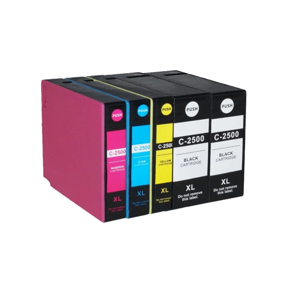 

YLC 5pk PGI2500XL PGI-2500 Compatible Ink Cartridge for Canon MAXIFY iB4050 MB5050 5350 MB4050 MB5350 printer