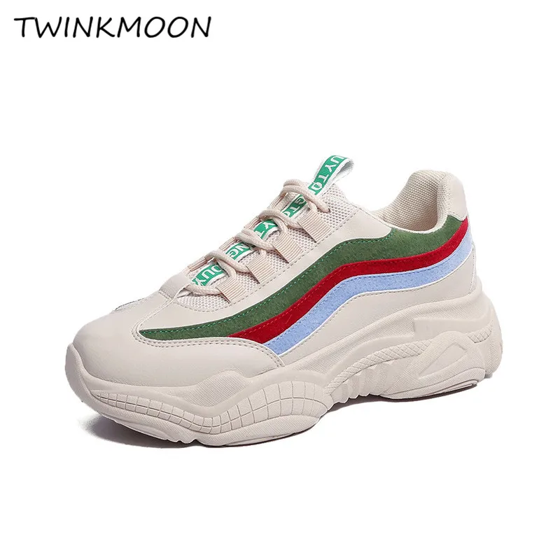 

Basket Femme Sneakers Women Dad Chunky Sneakers Trainers Platform Wedges Shoes For Women Fenty Beauty Wave Colorful Sneakers
