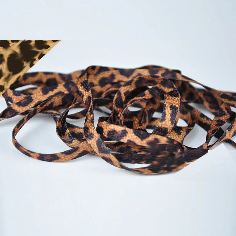 SENTCHARM 150 см/59,05 дюймов Классическая леопардовая печать шнурки модные ретро плоские шнурки для повседневной обуви