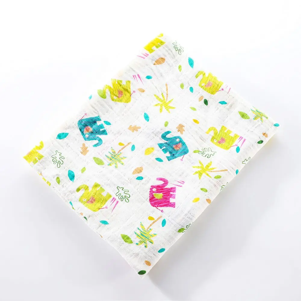 Baby Blanket Muslin Wrap Newborn Swaddles Plat Mat Baby Photography Blankets Mantas De Bebes Infant Stroller Cover 115*115cm - Color: 37