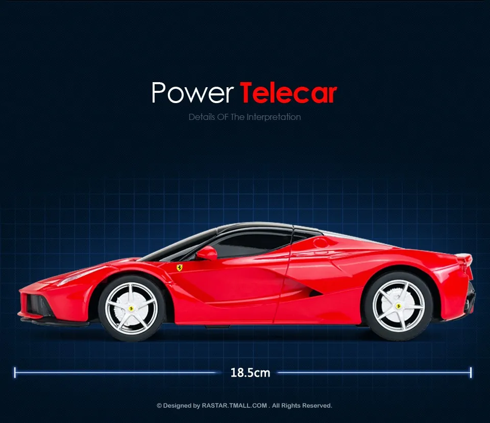 Rastar лицензированный 1:24 Ferrari LaFerrari Лидер продаж весы 4 канала Дистанционное управление автомобиль, rc автомобиль для детей 48900