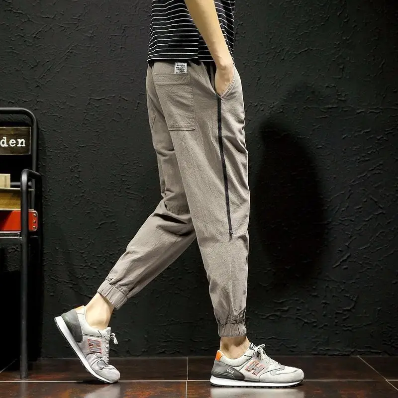 Мужские шаровары с боковыми карманами,, хип-хоп стиль, повседневные мужские брюки для бега, модные повседневные уличные штаны - Цвет: 5