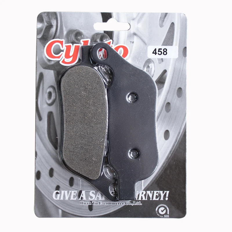 Cyleto Motorcycle Rear Brake Pads for Harley davidson FXSTC Softail Custom 2008-2010 FXDWG Dyna Wide Glide 2008-2017