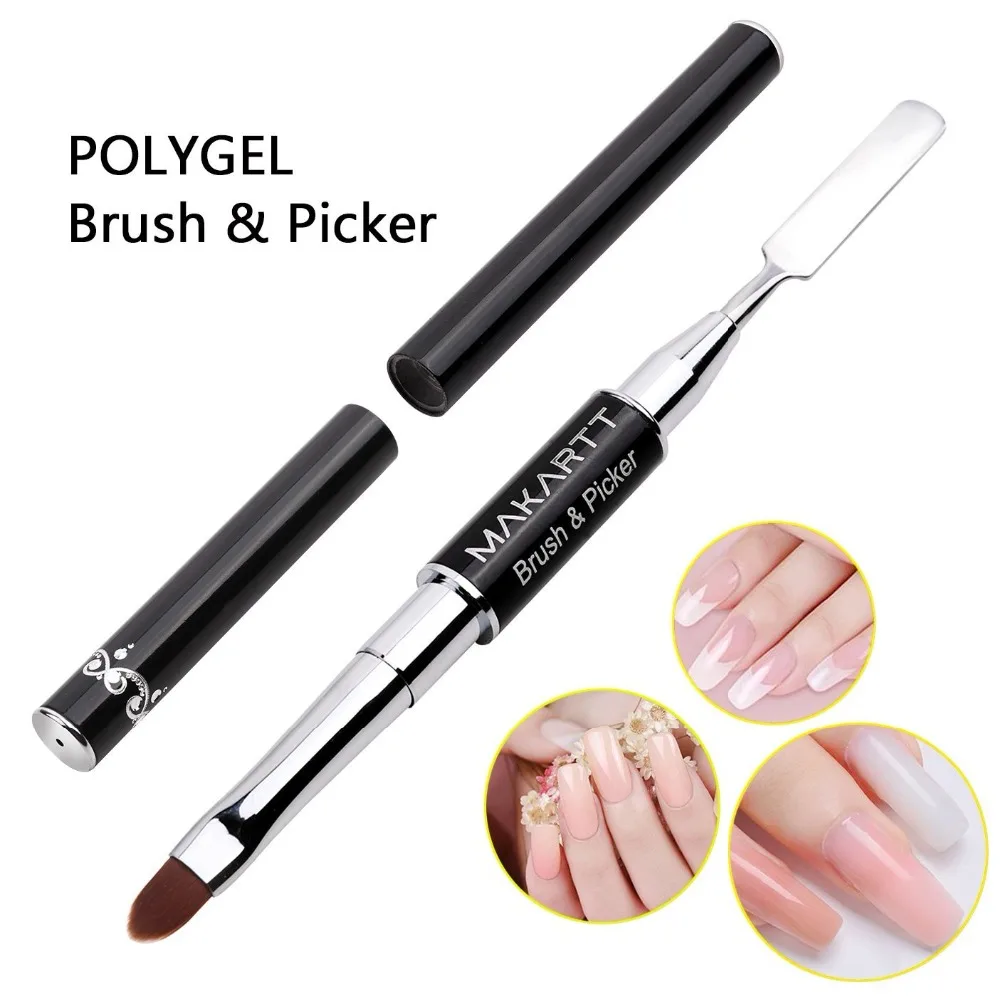 

Makartt Nail Pen Brush Builder Gel Polish UV Brush Nail Enhancement Poly Tool Multi Purpose Brushes G0305
