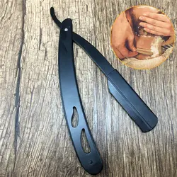 Бритва черная Бритва для стрижки винтажная ручная бритва вся металлическая для бритья косметический нож для бровей Бритье волос