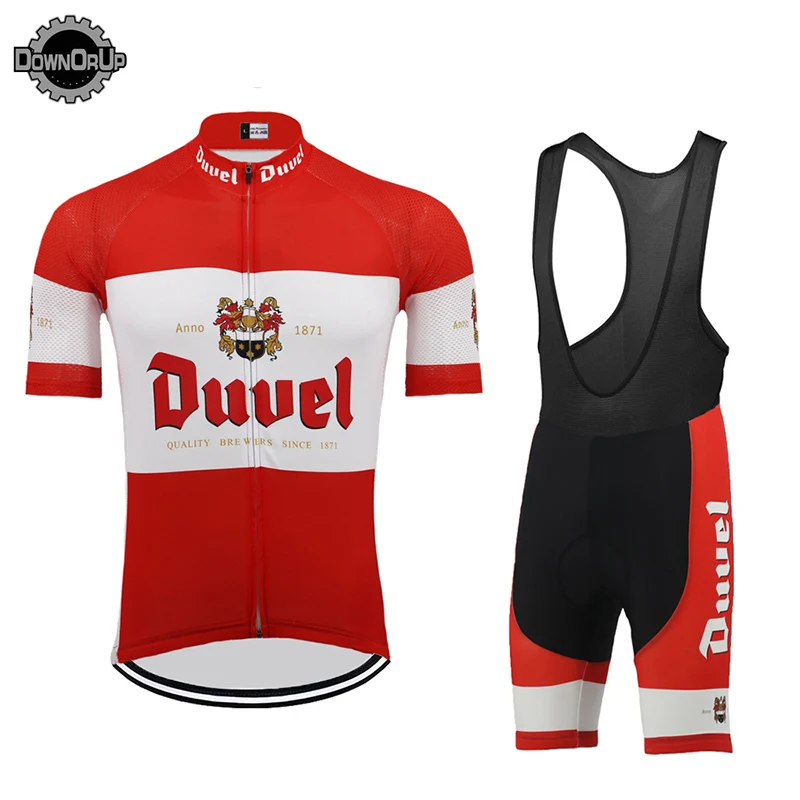 

DUVEL beer MEN cycling jersey set red pro team cycling clothing 9D gel breathable pad MTB ROAD MOUNTAIN bike wear racing clothes