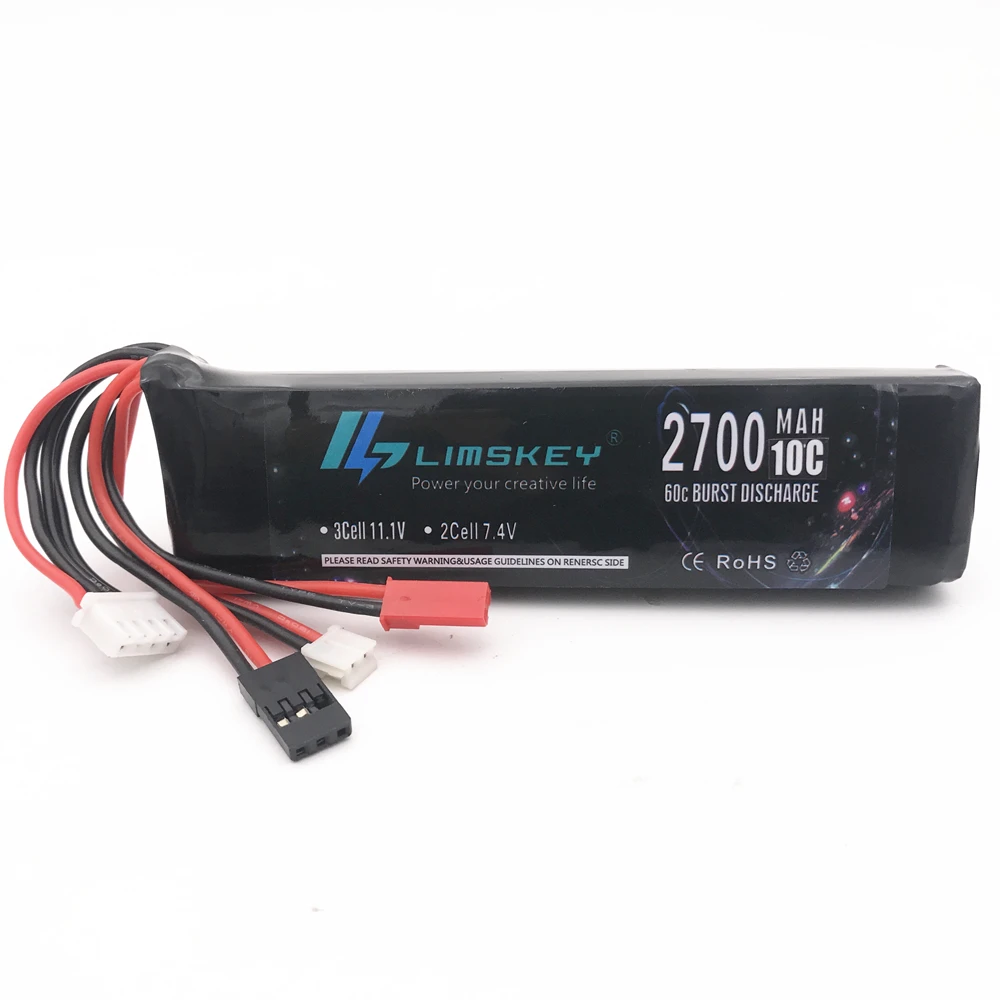 11,1 V 2700mAh 10C 3S Li-Poly RC батарея для Walkera DEVO 7 DEVO 10 DEVO12E F12E WFLY9 Радиоуправляемый передатчик AT9 AT10 - Цвет: Белый