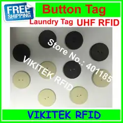 UHF rfid бирка для стирки VIKITEK 20 шт. 915 МГц 860-960 МГц Alien higgs3 чип материал PPS можно мыть кнопку rfid тег