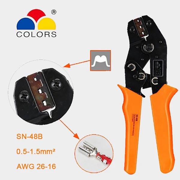 Обжимные клещи кримпер SN-48B обжимной инструмент клещи обжимные провода обжимной инструмент "рука клещи обжимные - Цвет: SN-48B