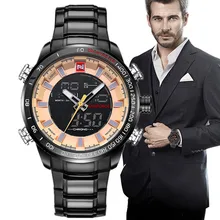 De luxe marque naviforce hommes étanche en acier plein montres hommes de quartz led militaire horloge homme sport montre-bracelet relogio masculino
