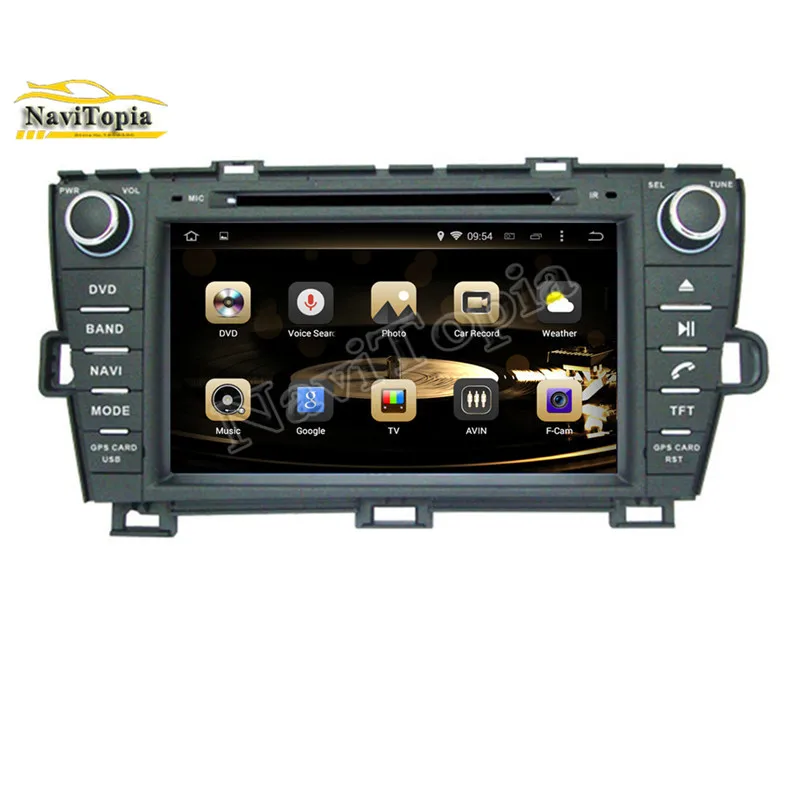 Flash Deal NAVITOPIA 4G RAM 32G ROM Octa Core Android 9.0 Car DVD Multimedia Player GPS Navigation for Toyota Prius right driving 2009- 2