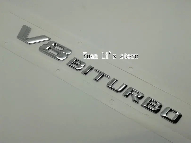 

1PCS Car Badge Emblem Genuine 'V8 BITURBO' for E63 ML63 CLS63 GL63 V6 BITURBO CAR EMBLEM STICK