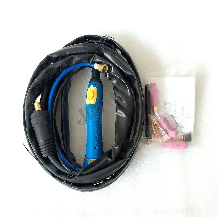 

High quality flexible valve WP-26 tig welding torch 4M with blue handle
