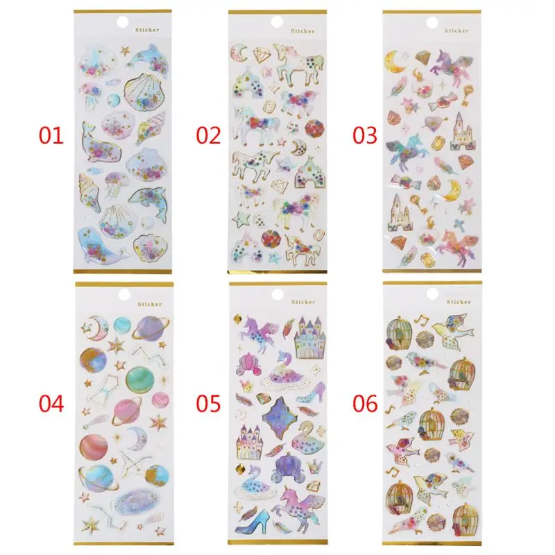 

Unicorn Bird 3D Stickers Scrapbooking Diary Stationery Decoration DIY Craft Creative
