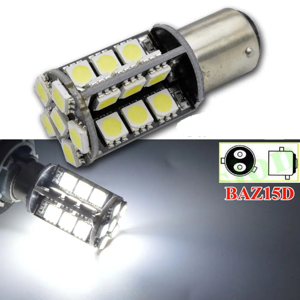 4 шт. Авто Canbus светодиодный 1157 BAY15D P21/5 Вт 30SMD 5050 цвет: желтый, Белый Красный 12V автомобиль BAZ15D P21/4 W фары заднего тормоза лампа