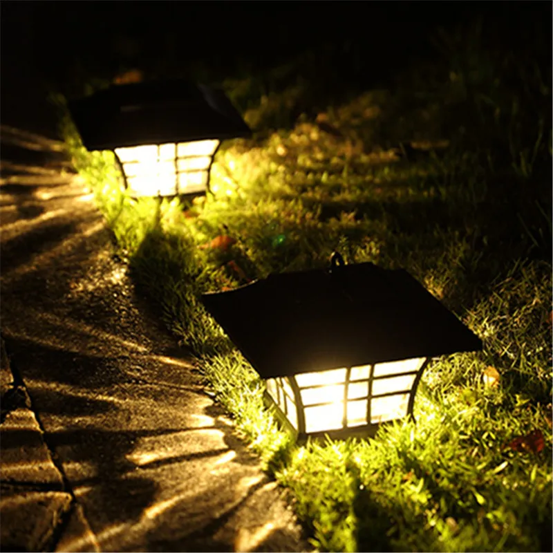 

Luz De LED Solar Dual-use Wall Pillar Light Waterproof Energy Saving Landscape Garden Outdoor Street Lamp Retro New Year Garland