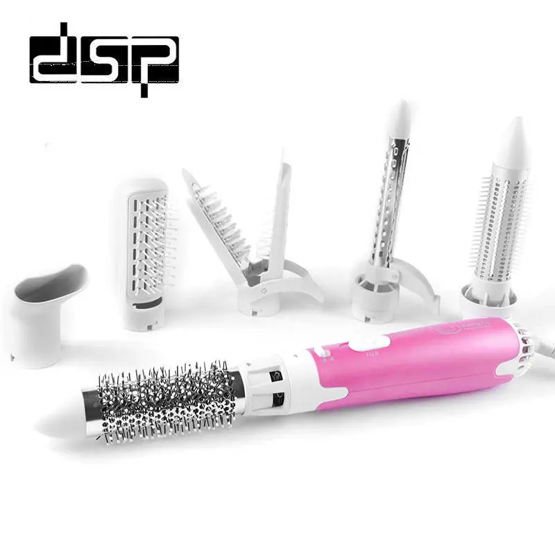 DSP New 7 In 1 Rotating Brush Hot Air Styler Curling Iron