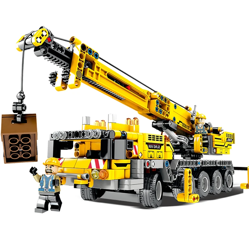 

665pcs City Engineering Technic Machine Car Building Blocks Compatible Technic Enlighten Bricks DIY Toys For Kids Children Gifts