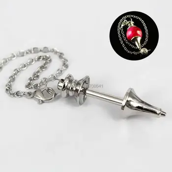 

Blank Screw Pendulum Pendant with Link Chain DIY Findings for Healing Dowsing Reiki Glass Stone Locket Pendulum Pendant Making