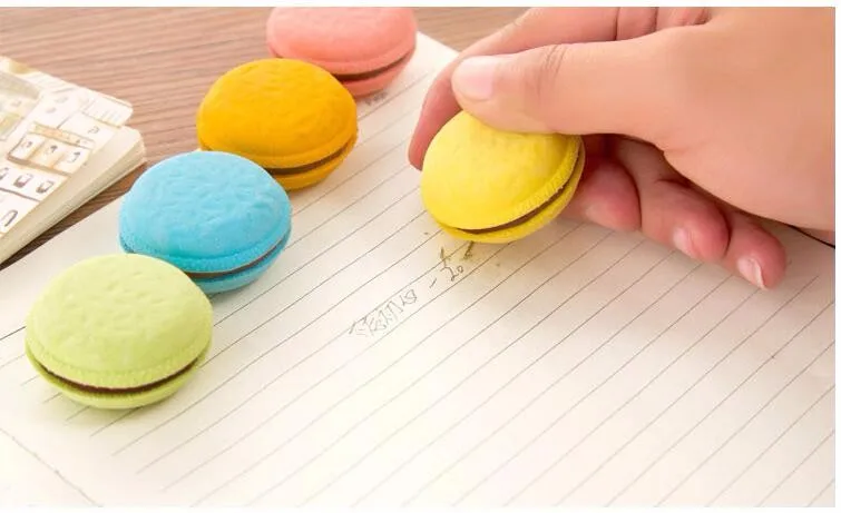 Творческий каваи Карандаш резинкой, торт Macaron форме карандаша, ластик для детей, милые красочные ластик