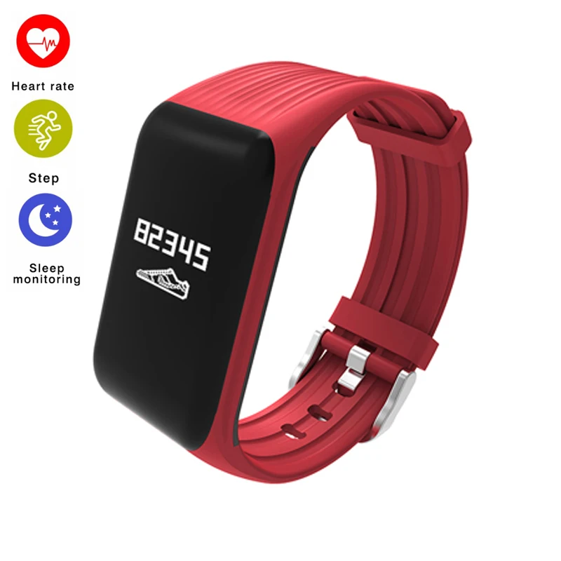 

K1 Smart Band Real-time Heart Rate Monitor Fitness Activity Tracker Smart Bracelet IP68 Waterproof Bluetooth Smartband Wristband