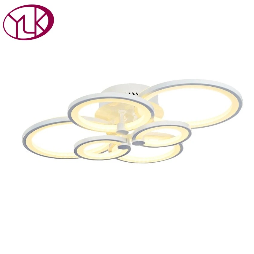 

Free Shipping 8-rings Led Ceiling Lights 110-240v Flush Mount Lamparas De Techo Abajur L106*w78cm Large Living Room Lighting