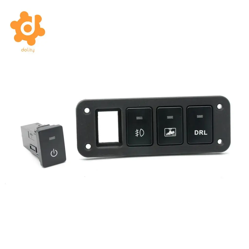 dolity DRL + LED light+ Driving Recorder+ Fog Light 4 Gang Switch Panel for Toyota