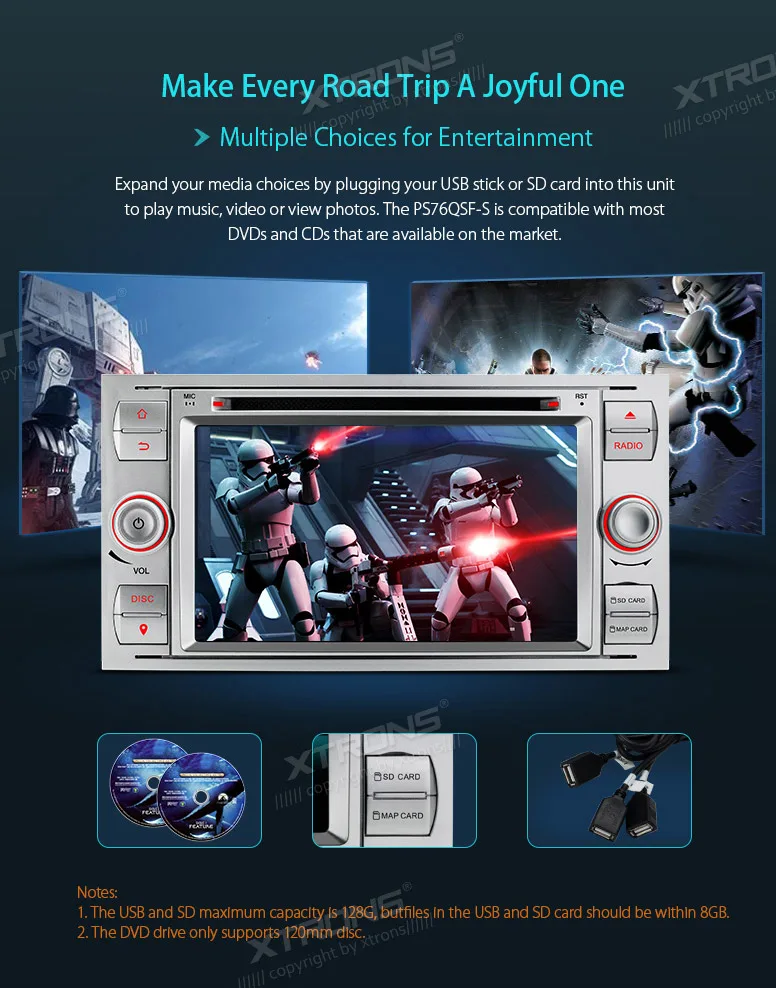 Perfect 7" Android Video Radio Car DVD Player Head Unit Stereo GPS Navigation for FORD Focus II C-Max S-Max Galaxy Fusion Transit 10