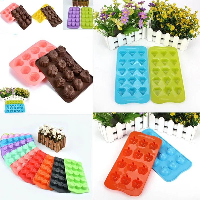 

New Silicone Lovely Chocolate Mold Baking Tools Non-stick Biscuit Cake Mold Jelly Candy Mold 3D Mold Decoration DIY Hot Sale