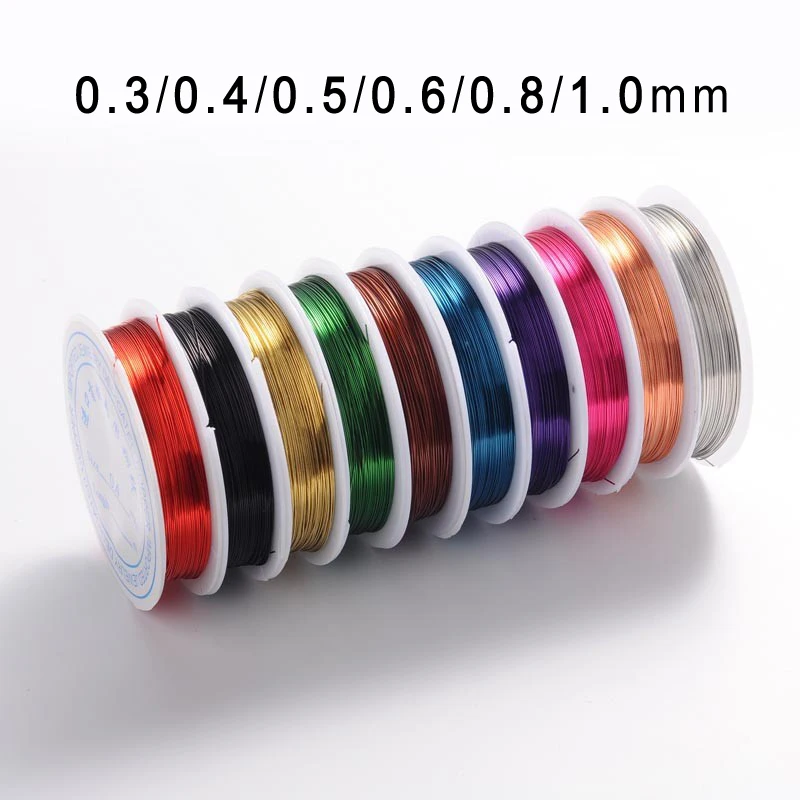 

0.3/0.4/0.5/0.6/0.8/1.0mm Brass Copper Jewelry Beading Wire for Craft Necklace Bracelet DIY Making Accessories Findings Mixed