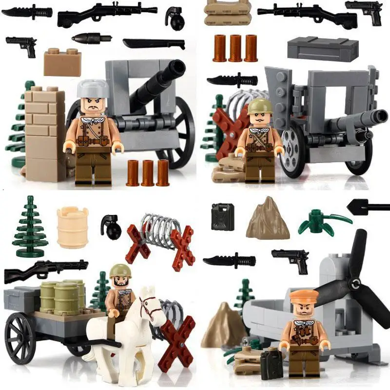 

1945 East Line Counterattack Ww2 Soviet Military Assemble Building Blocks Figures Weapom More Accessories Model Gift Boys Toys