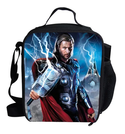 Крутая сумка для обедов с героями мультфильмов для детей, для мальчиков, Мстители, супергерой, Капитан Америка, Тор, Термосумка для обедов, кулер для школьников - Цвет: SML292