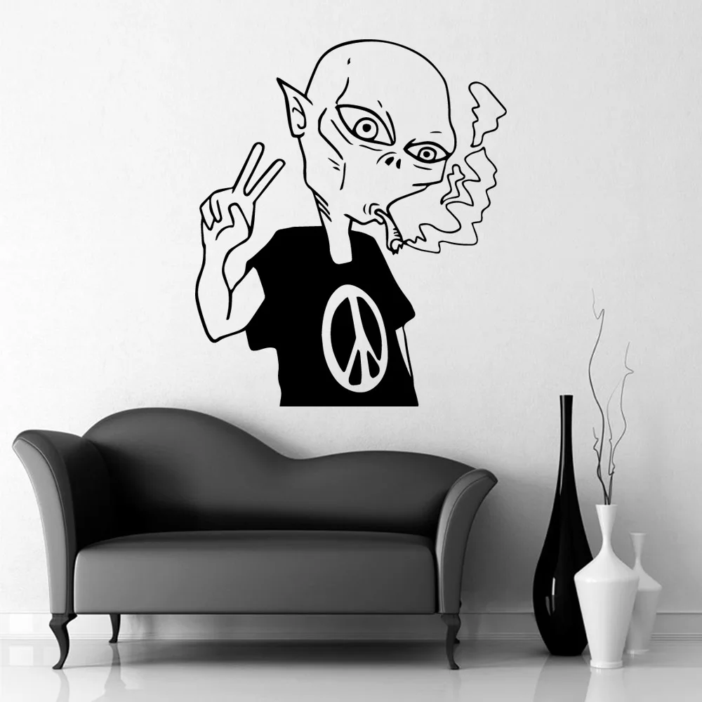 

Lovely Alien Wall Stickers Animal Lover Home Decoration Accessories for Living Room Decoration Decal Creative Stickers