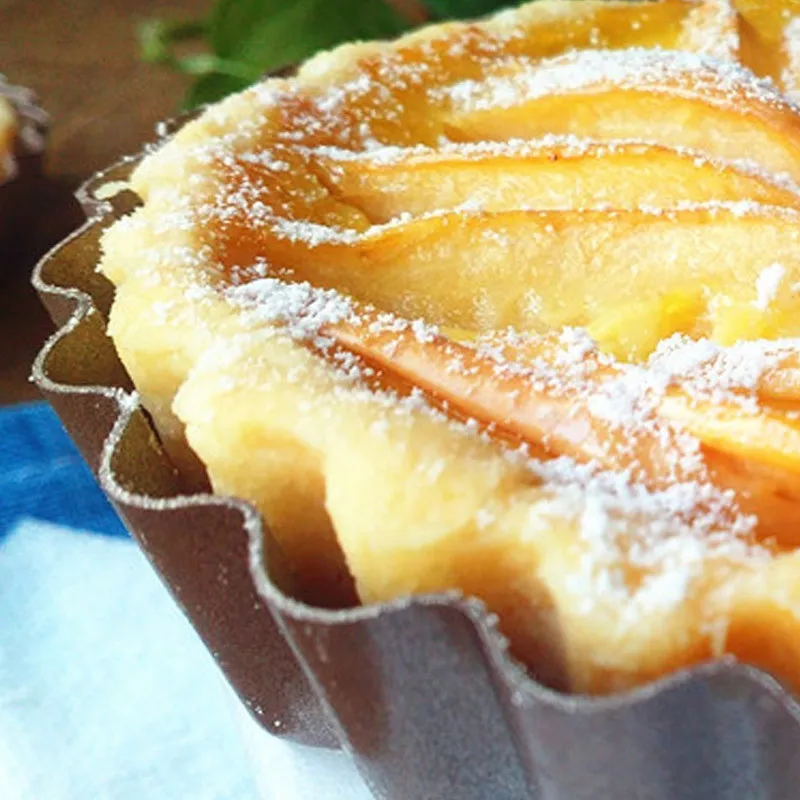 Aluminium-Alloy-Round-Shape-Mini-Tart-Pie-Pan-Pizza-Pan-Flowery-Bakeing-Cake-Mould-Removable-Bottom
