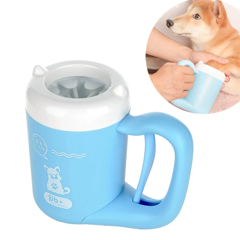 Чистящая чашка для собак, кошек, собак, французский бульдог, мопс, чистящее средство, мягкая силиконовая щетка для мытья лап, аксессуары для домашних животных