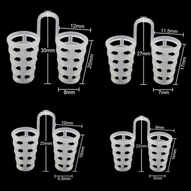 4 шт. анти храп клип назальный расширитель стоп дыхание храп нос клип лоток для сна помощь апноэ устройство против храпа
