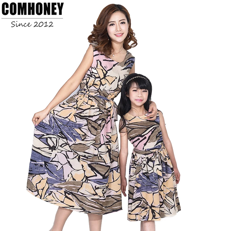 Bohème Mère et Fille Robes pour les Vacances D