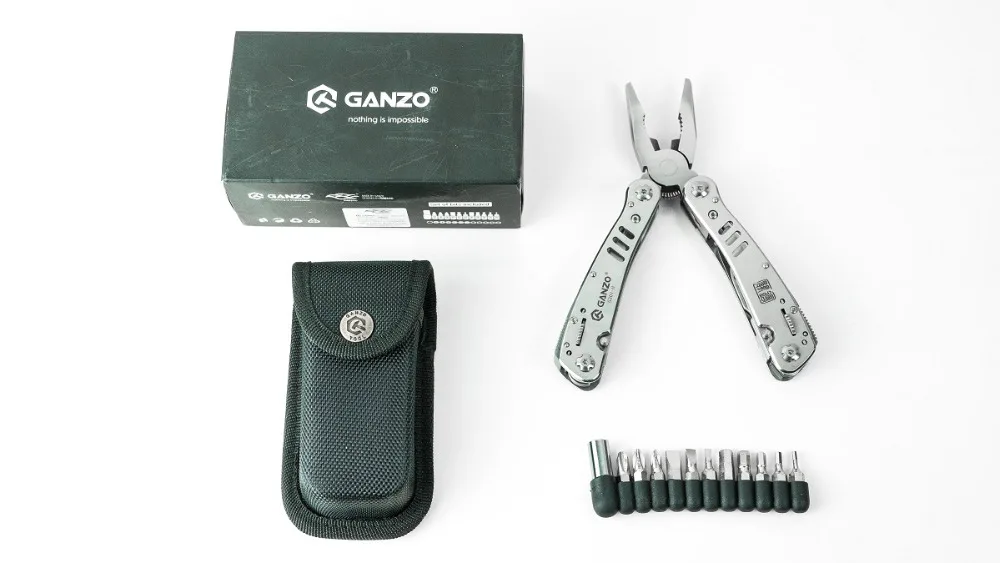 Ganzo G301H Portable Outdoor Survival Knife EDC Pocket Tool Folding plier Camping Multi functional Tools bag Lock Pliers