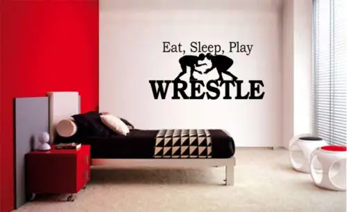 eat sleep play wrestle boy lettering decal vinyl decor wall sticker room sports home decoration - Wrestling Bedroom Decor eat sleep play wrestle boy lettering decal vinyl decor wall sticker room sports home decoration - Wrestling Bedroom Decor