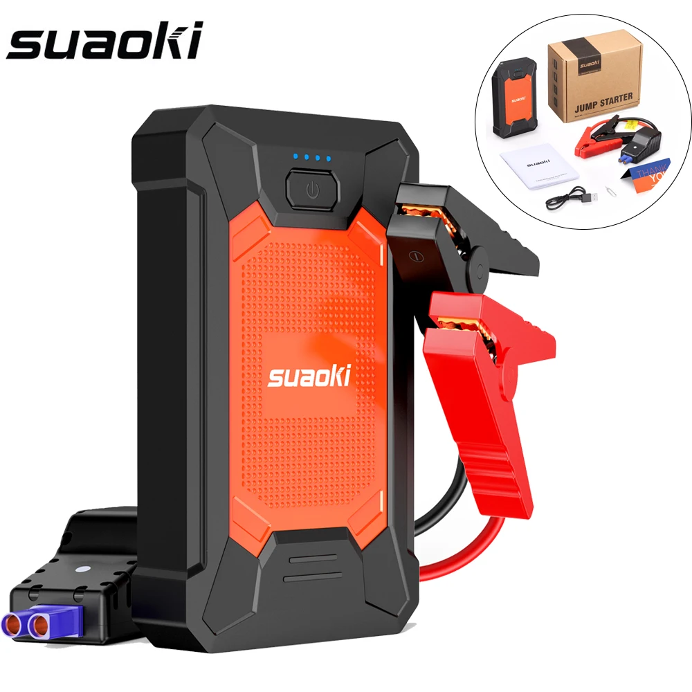 

SUAOKI Waterproof CJS03 600A Peak Jump Starter Start of 12V Vehicles Cars Power Bank up to 4L Gas or 2L Diesel Engine Emergency