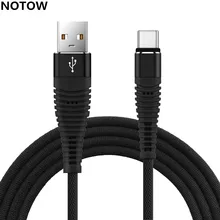 NOTOW 1 м/2 м/3 м Плетеный тканевый 2A usb type-C кабель для синхронизации зарядного устройства для samsung Galaxy S9/S8/S8Plus/S9Plus/Note8 для Oneplus 5