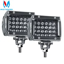 MICTUNING 4 pollici 4-Fila HA CONDOTTO Il Lavoro Barra Chiara Fuori Strada per Jeep SUV ATV Spot Flood Combo Fascio posteriore di Backup Lampade di Guida