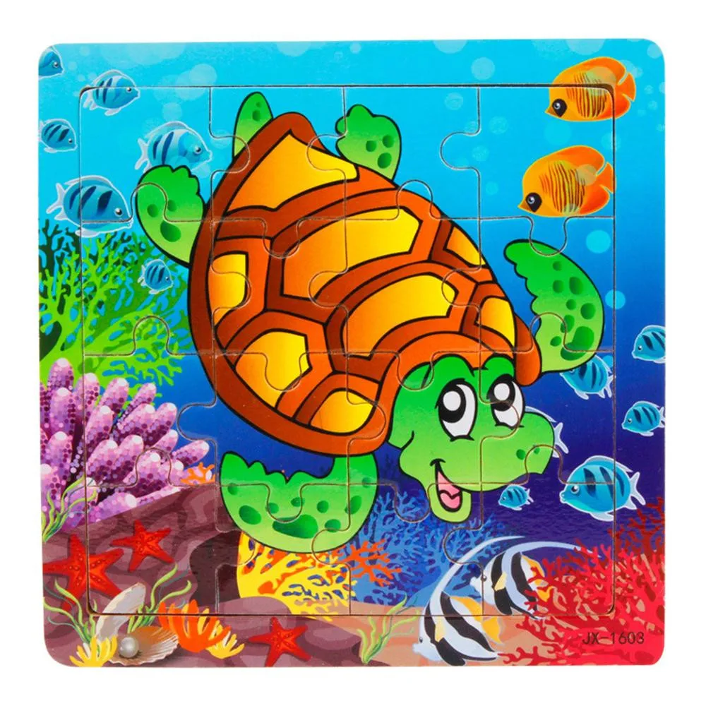 New Wooden Kids Children 16 Piece Jigsaw Toys Education