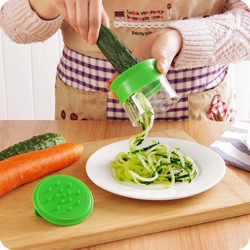 Морковь Огурец Терка клиновидное лезвие резак для овощей нож для спиральной нарезки фруктов приспособления для приготовления салата Zucchini лапша спагетти производитель